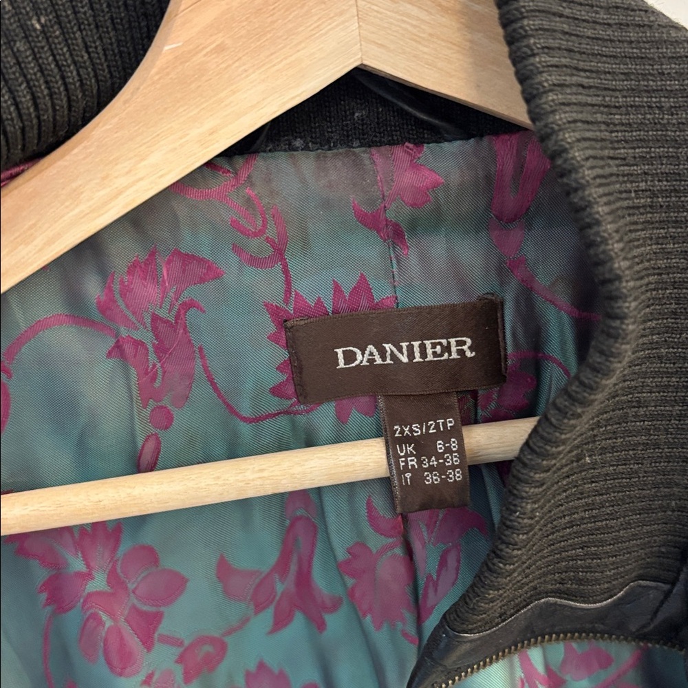 Danier Black Jacket with Floral Lining - Picture 2 of 5